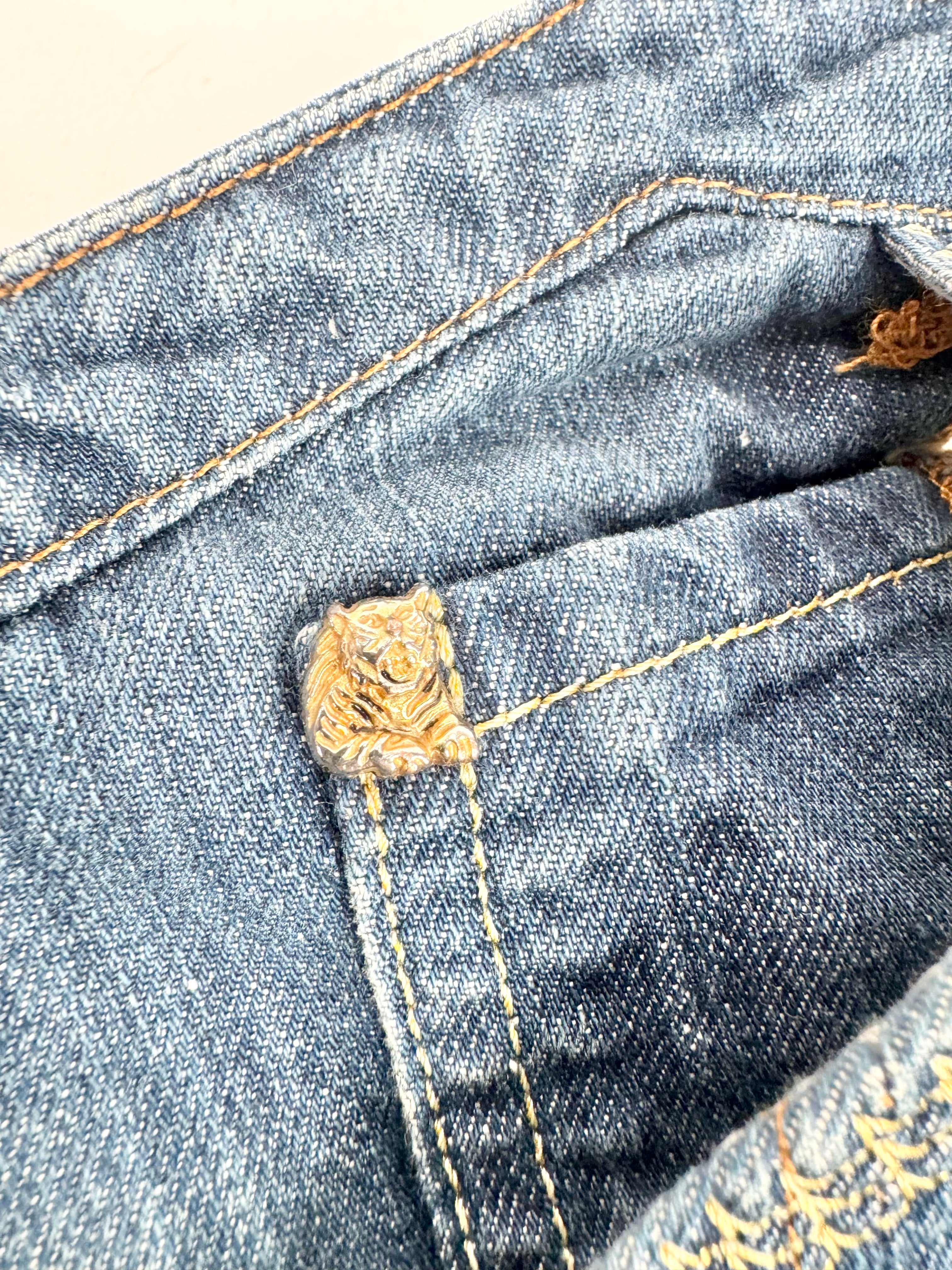 Y2K Just Cavalli Western Style Denim Skirt - AU12