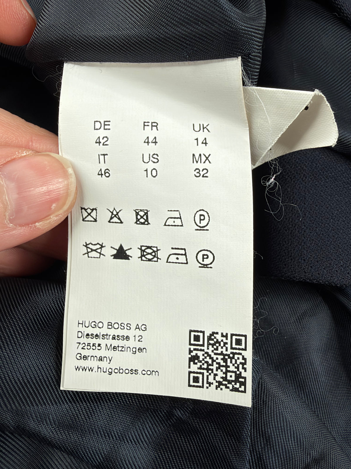 Hugo Boss Midnight Blue Wool Coat - AU12