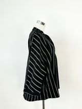 Saints the Label Black & Grey Stripe Blouse - AU10