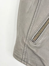 Maje Charcoal 'Etrille' Sleeveless Leather Jacket - AU10