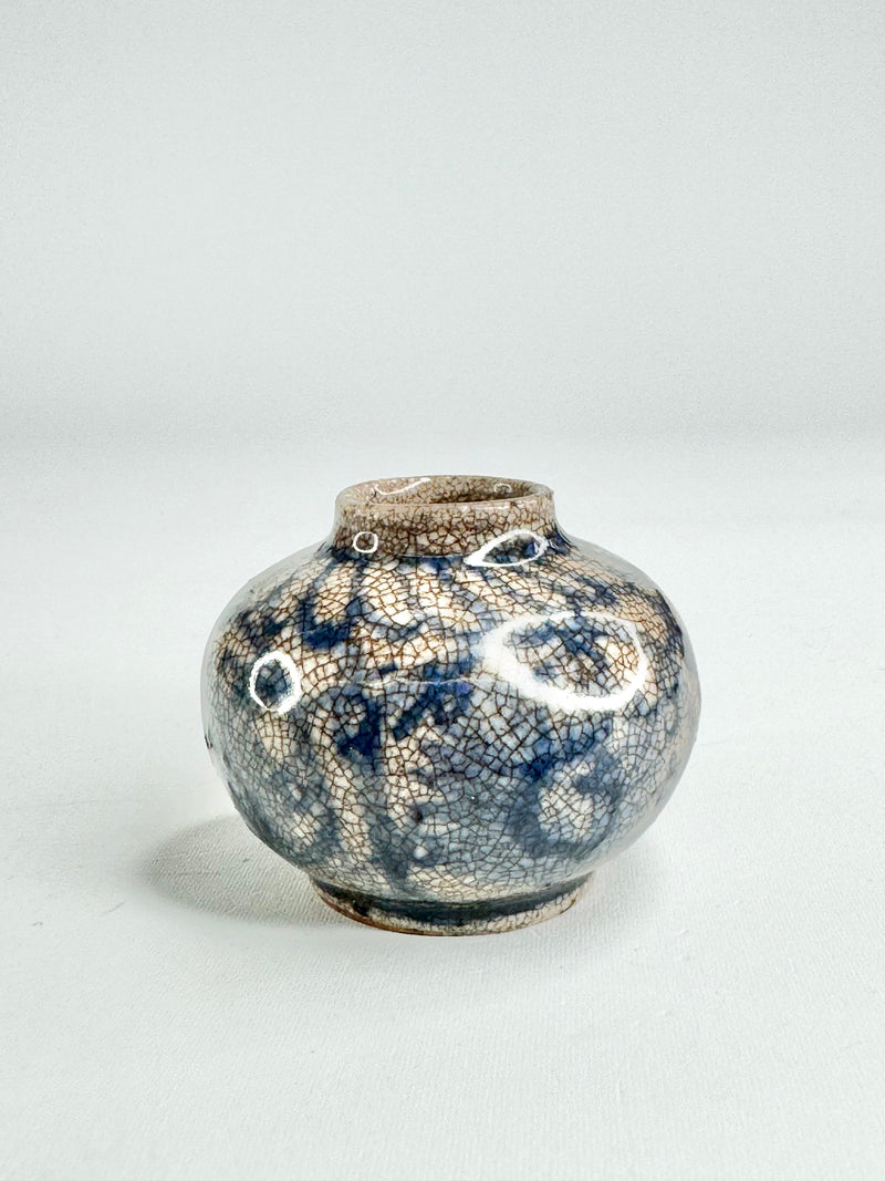 Antique Blue Cracked Glaze Jarlet