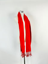 Gregory Ladner Crimson Silk & Wool Scarf