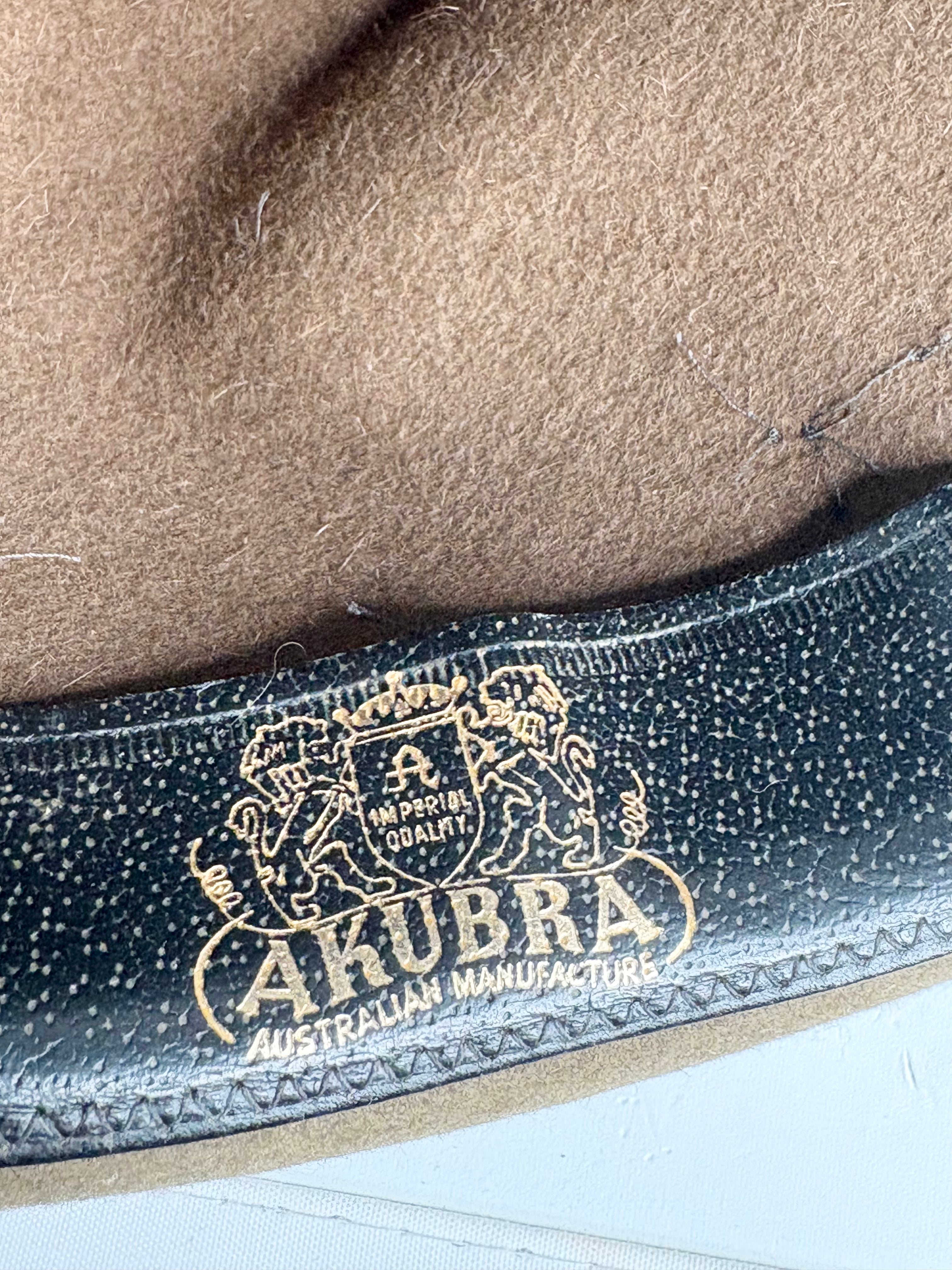 Akubra Vintage Olive-Green Felted Gleneagle Fedora