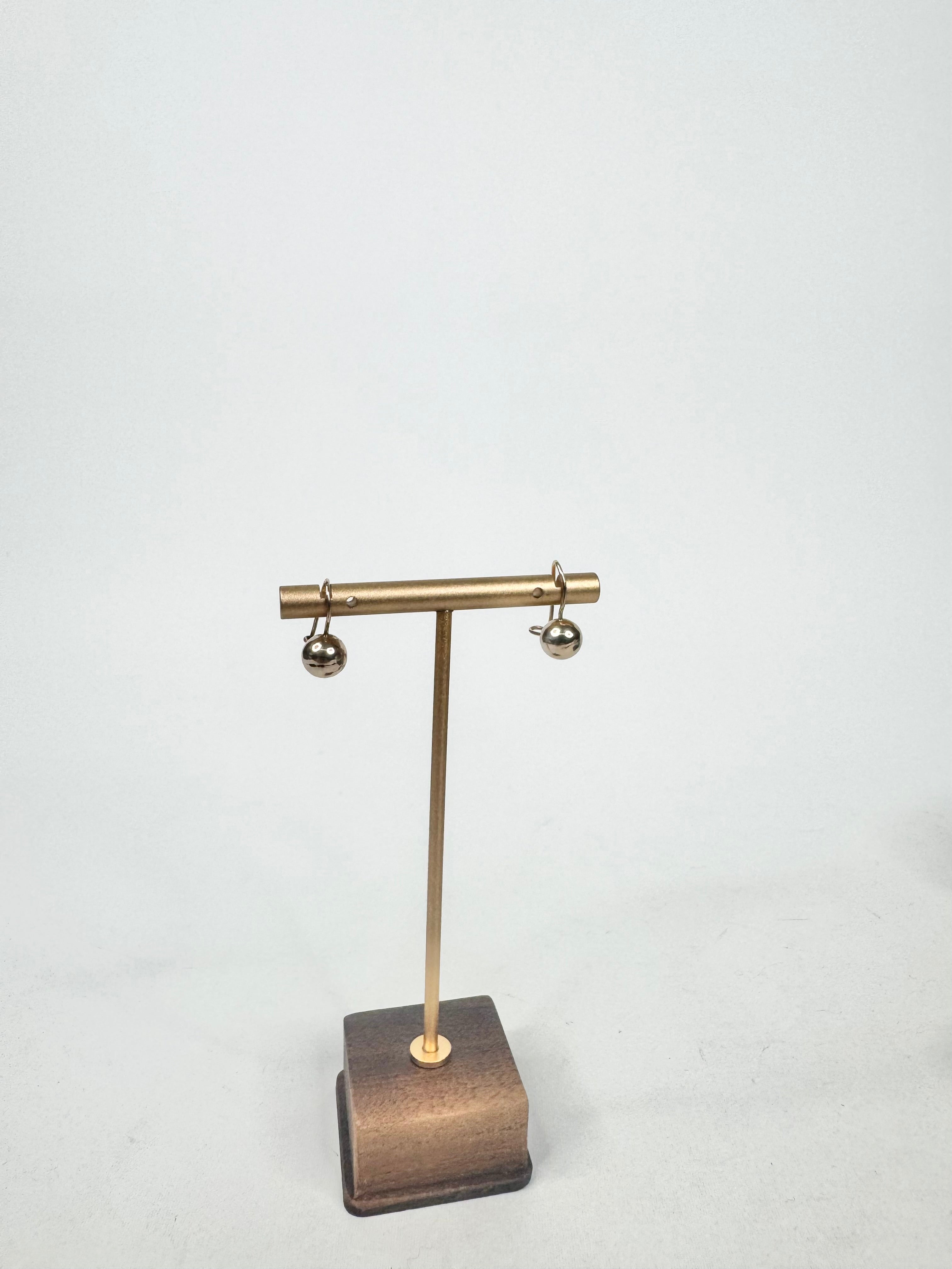 Gold Plated Ball Drop Earrings