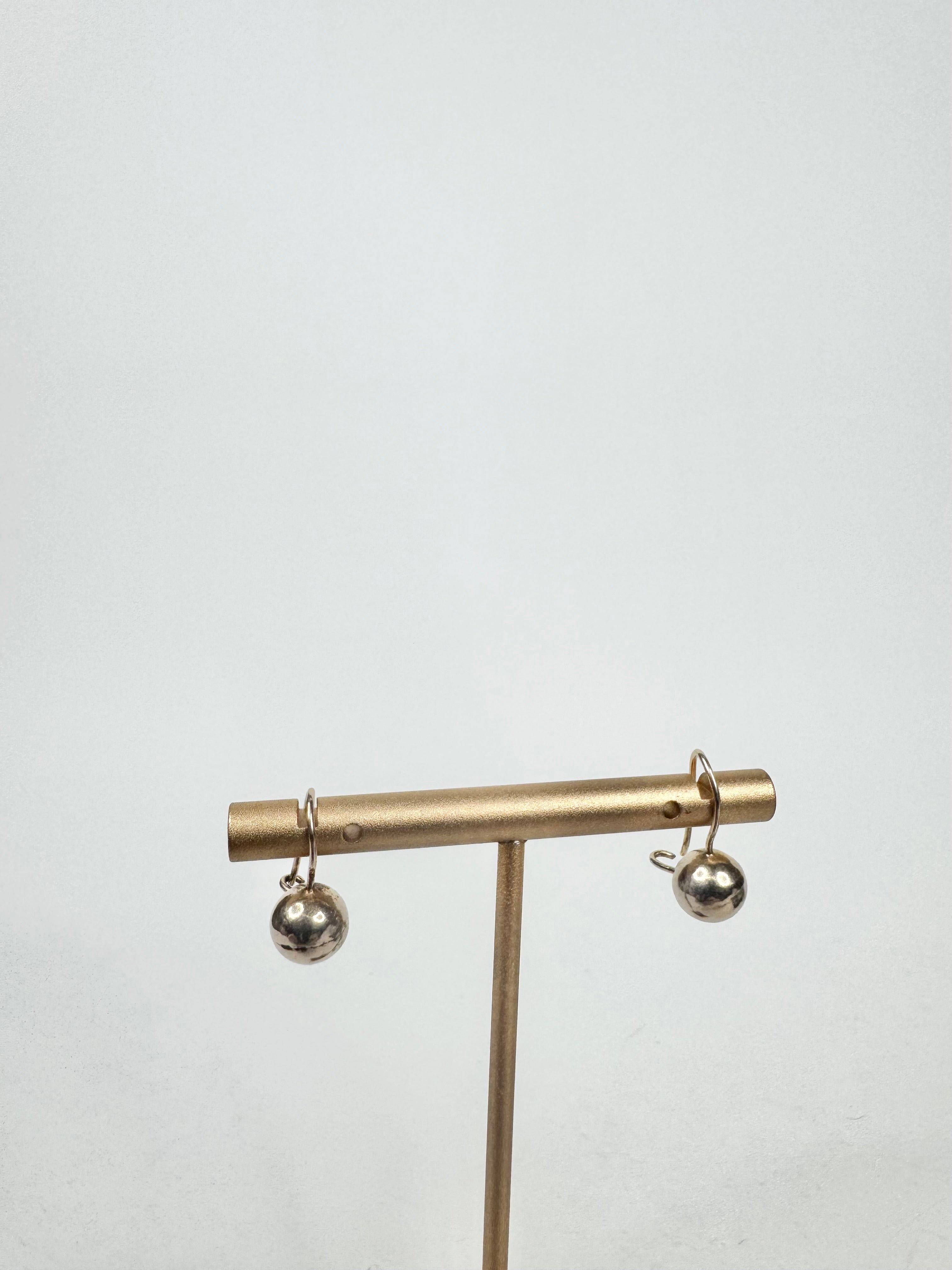 Gold Plated Ball Drop Earrings
