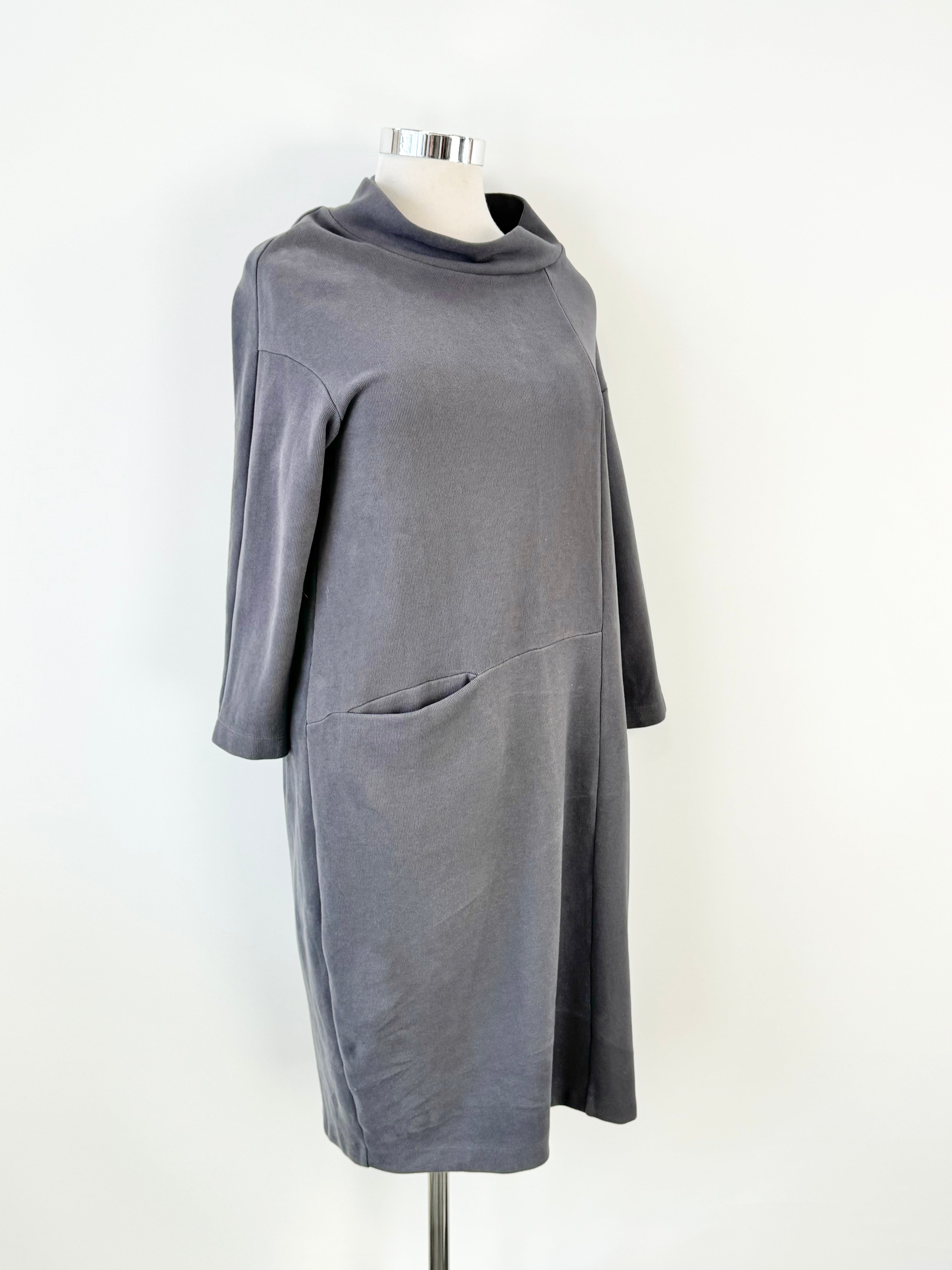Grizas Stone Grey Turtleneck Dress - AU12/14