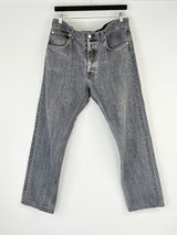 Helmut Lang Washout Dark Blue Straight-Leg Denim Jeans - W36