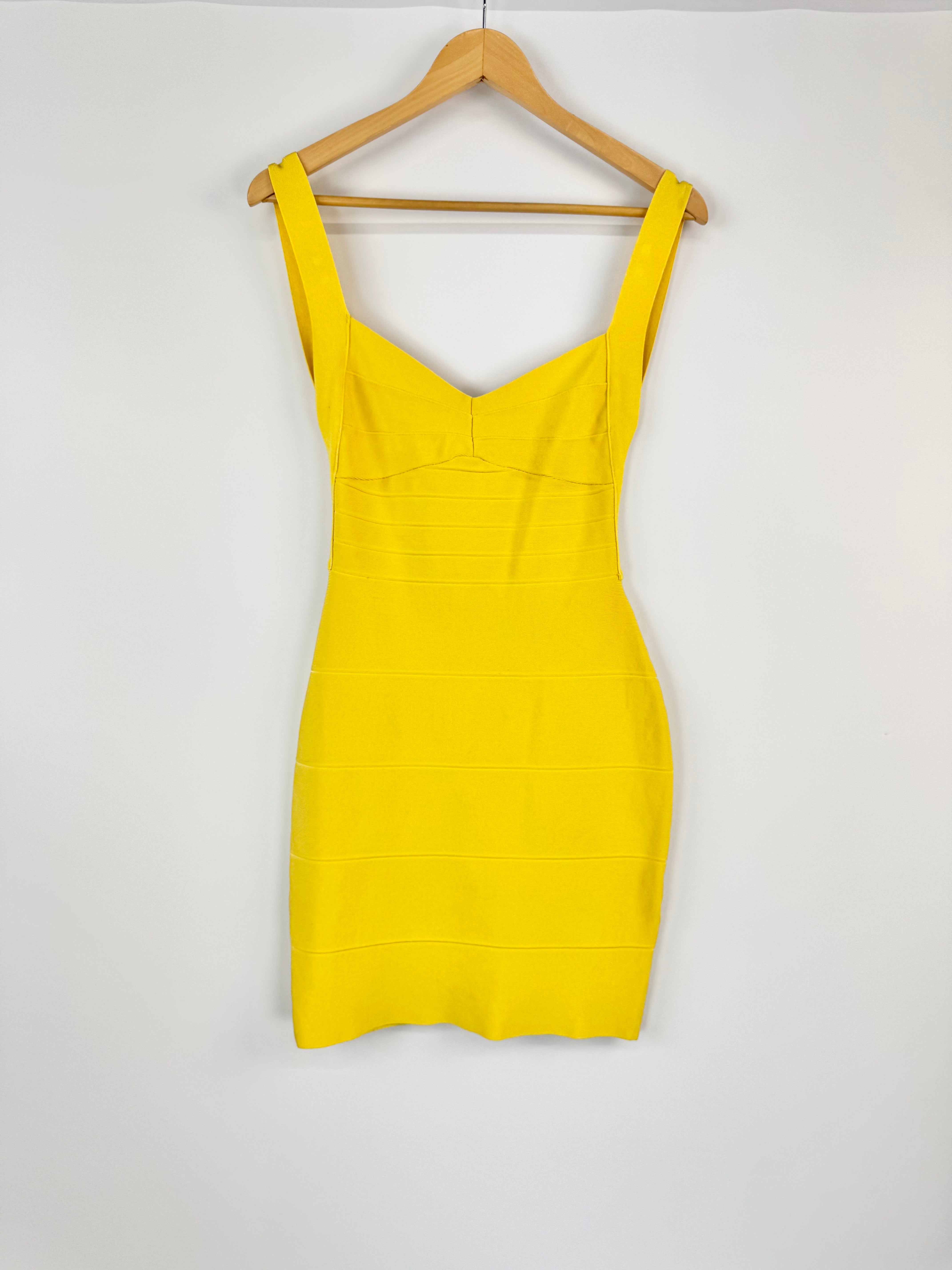 yellow bodycon dress Herve Leger Canary Yellow Bandage Bodycon Dress