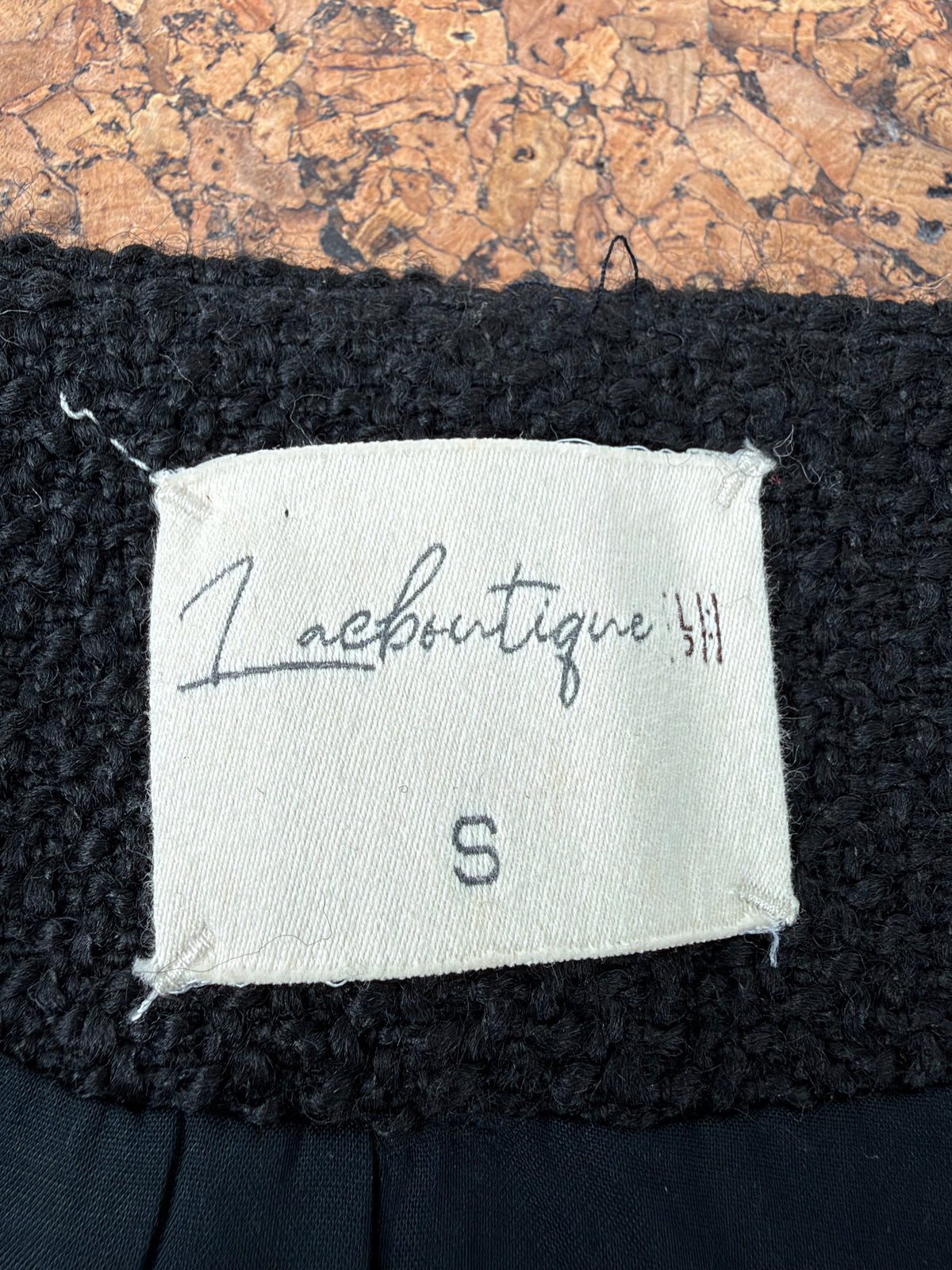 L'acboutique Black Cropped Wool Jacket - AU8/10