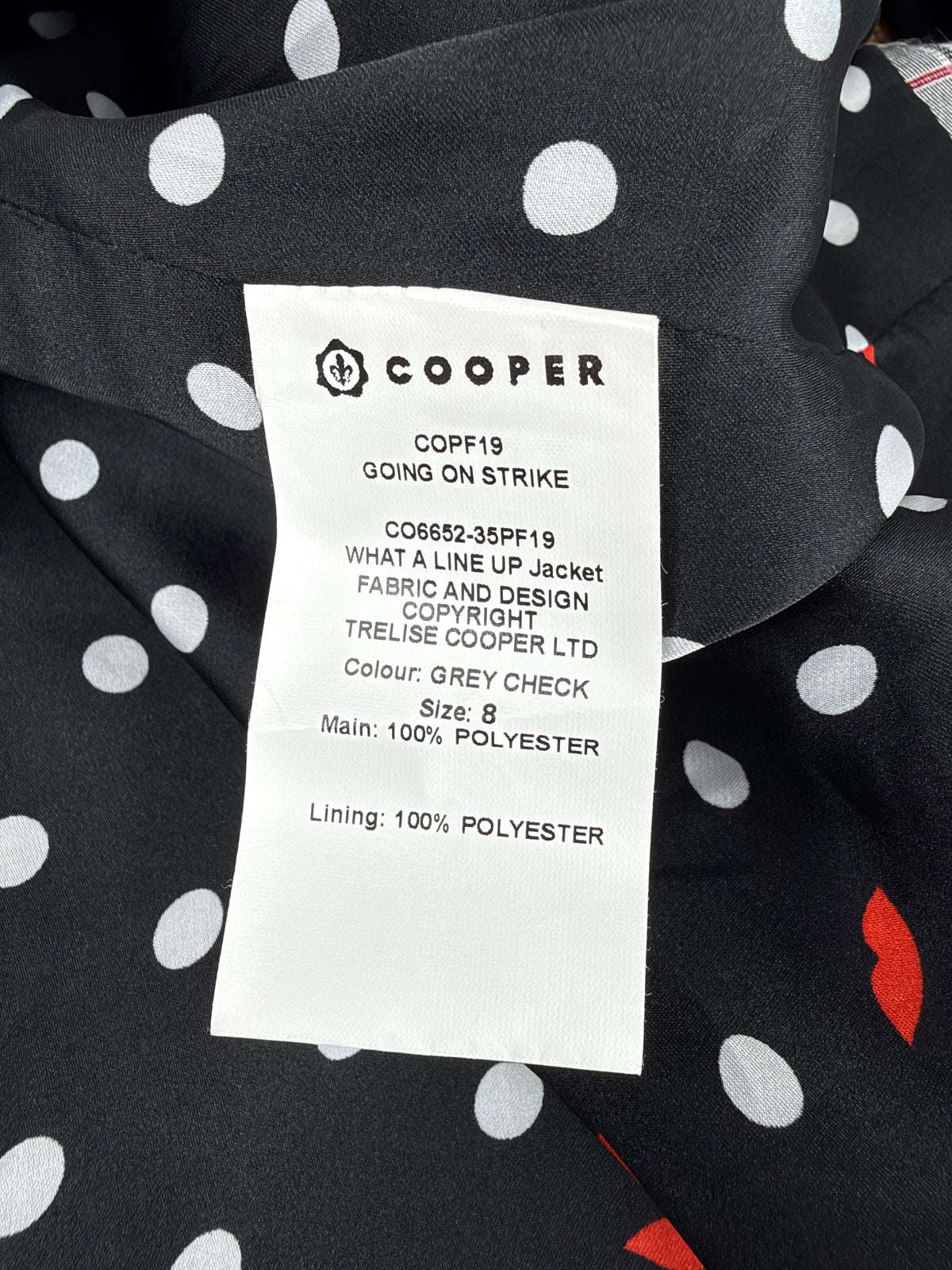 Cooper by Trelise Cooper Black & White 'What A Line Up' Sequin Embellished Blazer - AU8