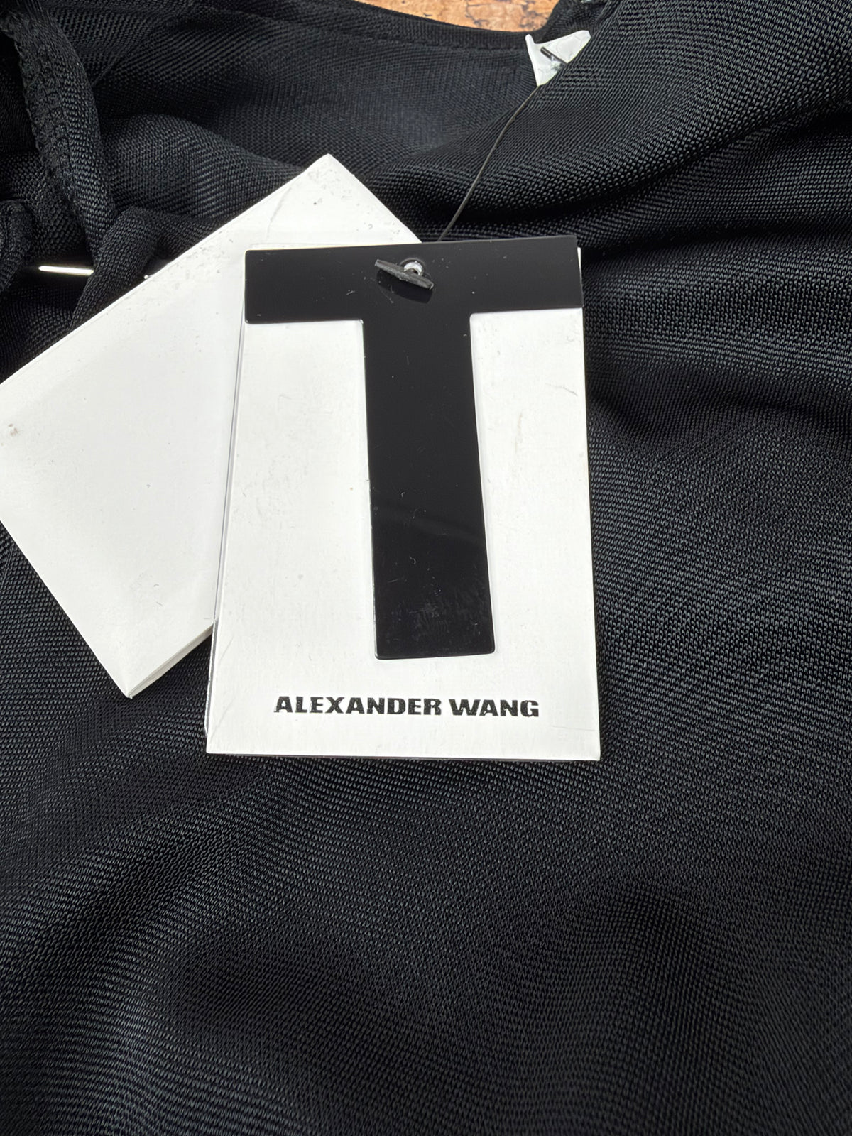 T by Alexander Wang Black 'Pique Double Knit Long Sleeve Dress' NWT - AU8/10