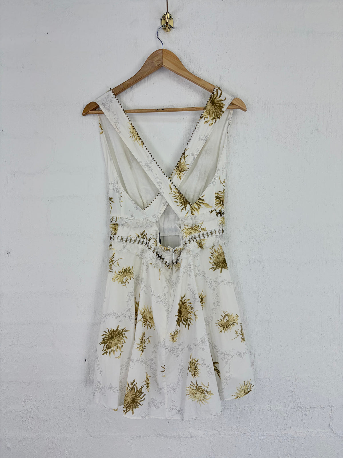 Karen Millen White Patterned Sun Dress - AU12