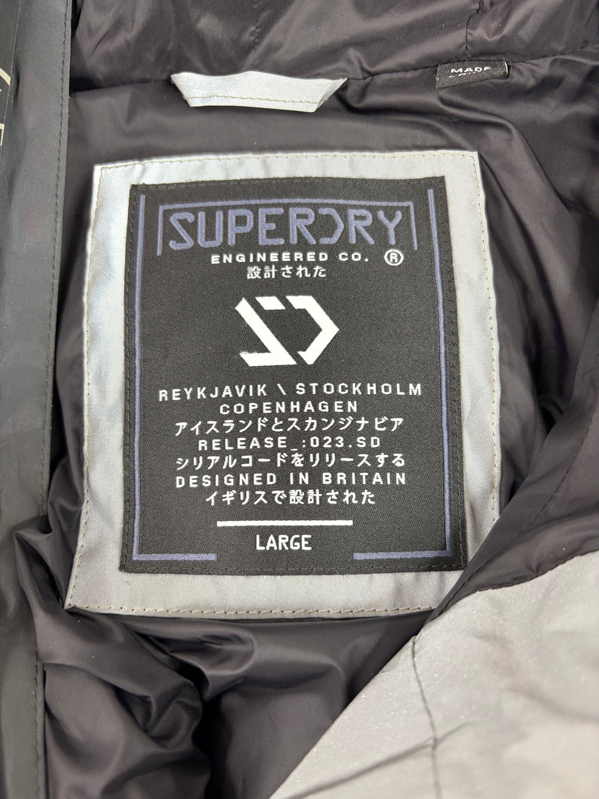 SUPERDRY Reflective Puffer Jacket - L