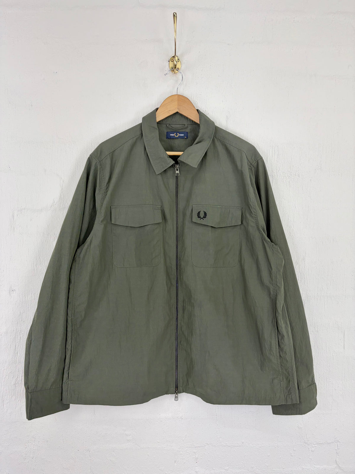 Fred Perry Green Utility Windbreaker - XL