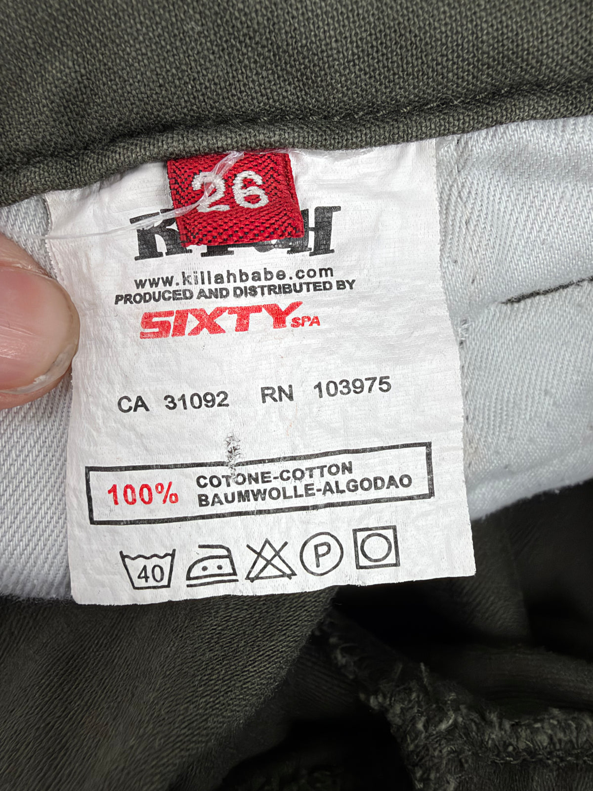 Killah by Miss Sixty Green 'Lucky Gal' Y2K Low Waist Capri Pant - AU8