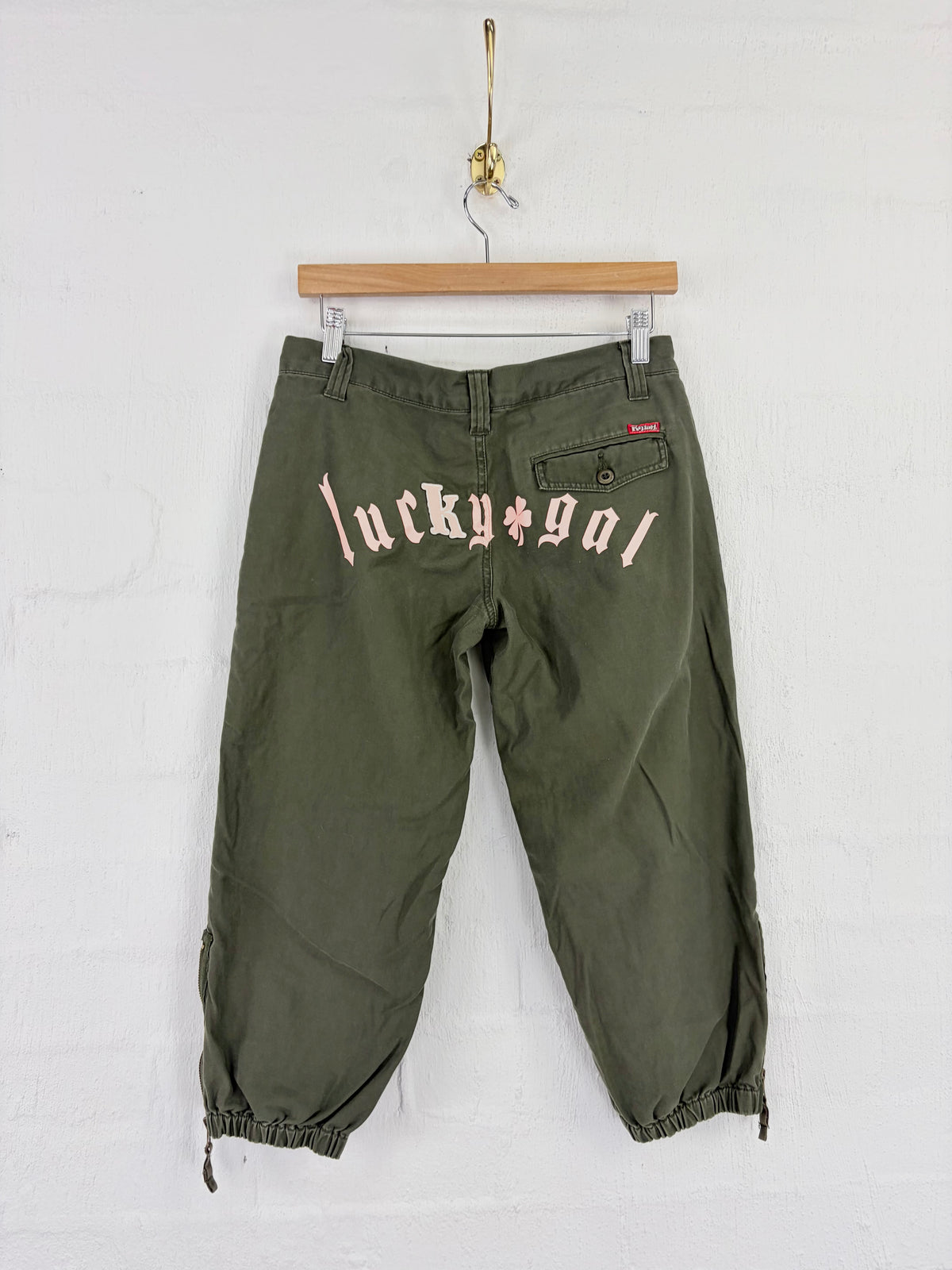 Killah by Miss Sixty Green 'Lucky Gal' Y2K Low Waist Capri Pant - AU8
