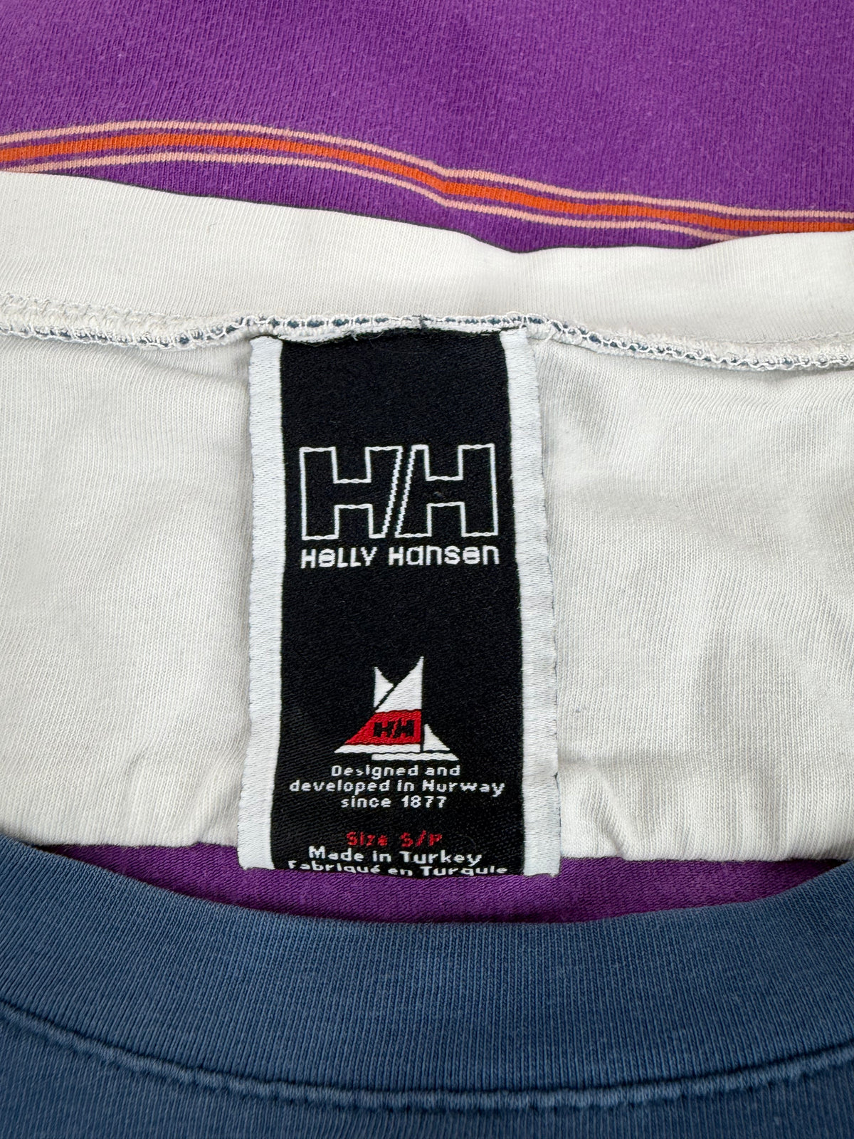 Helly Hanson Blue and Purple Stripe 3/4 Sleeve Top - AU8