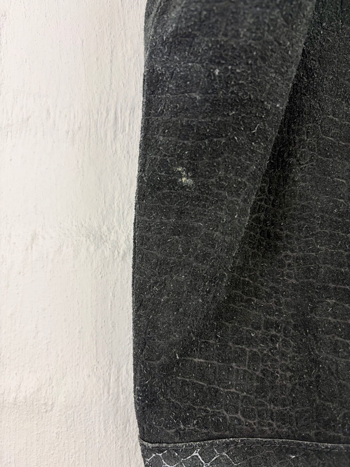 Day Birget et Mikkelsen Large Black Snake Embossed Suede Tote Bag