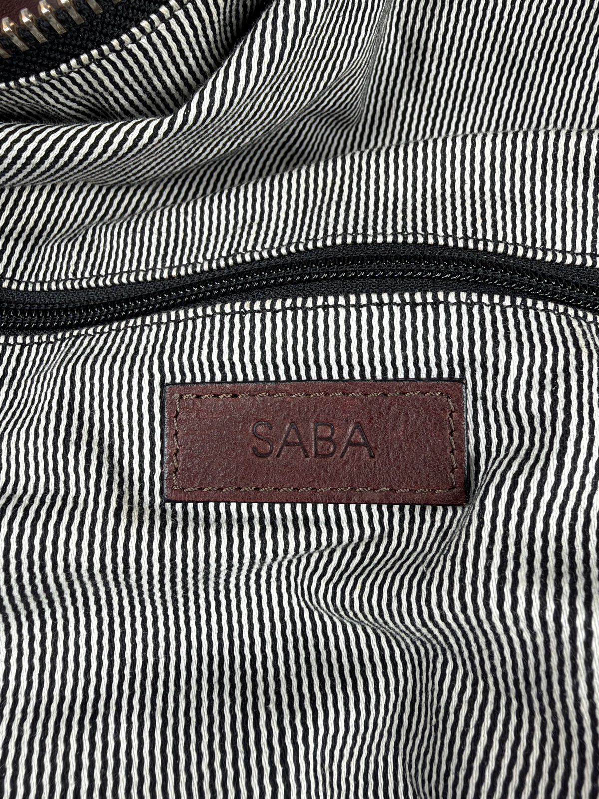 Saba Large Mahogany Leather Weekend Bag
