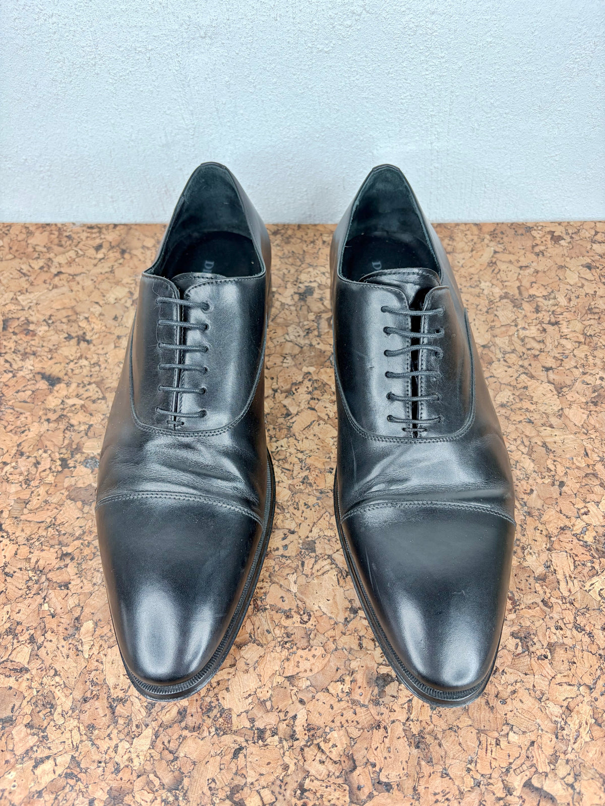 Dino Bigioni Black Italian Crafted Leather Dress Shoes - EU41