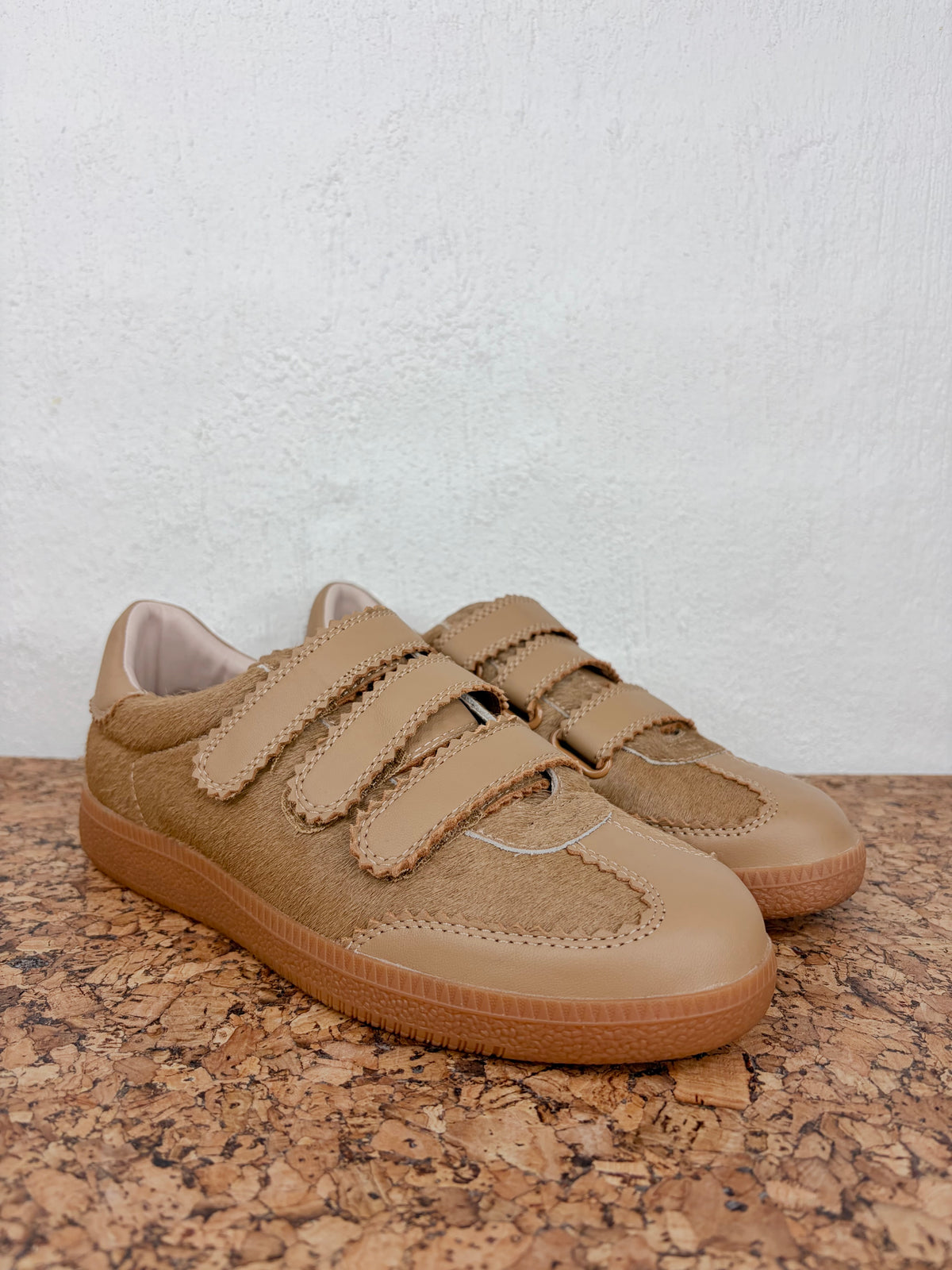 Husk Tan Pony Fur Velcro Sneakers - EU38