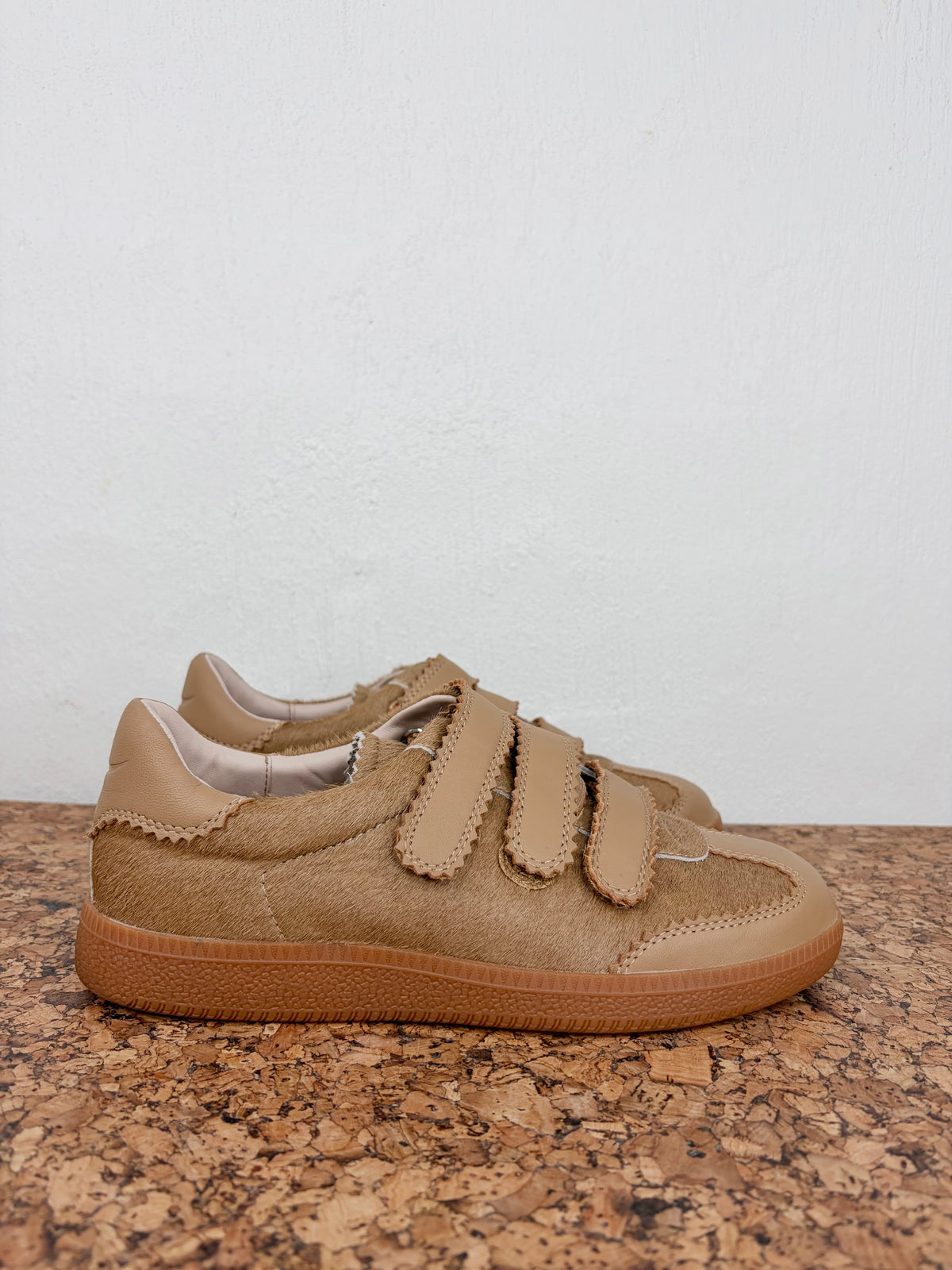 Husk Tan Pony Fur Velcro Sneakers - EU38