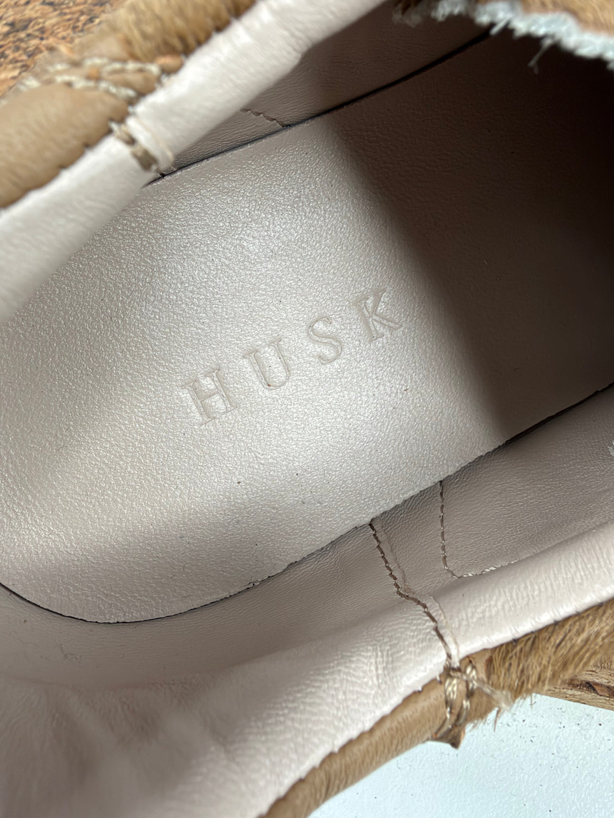 Husk Tan Pony Fur Velcro Sneakers - EU38