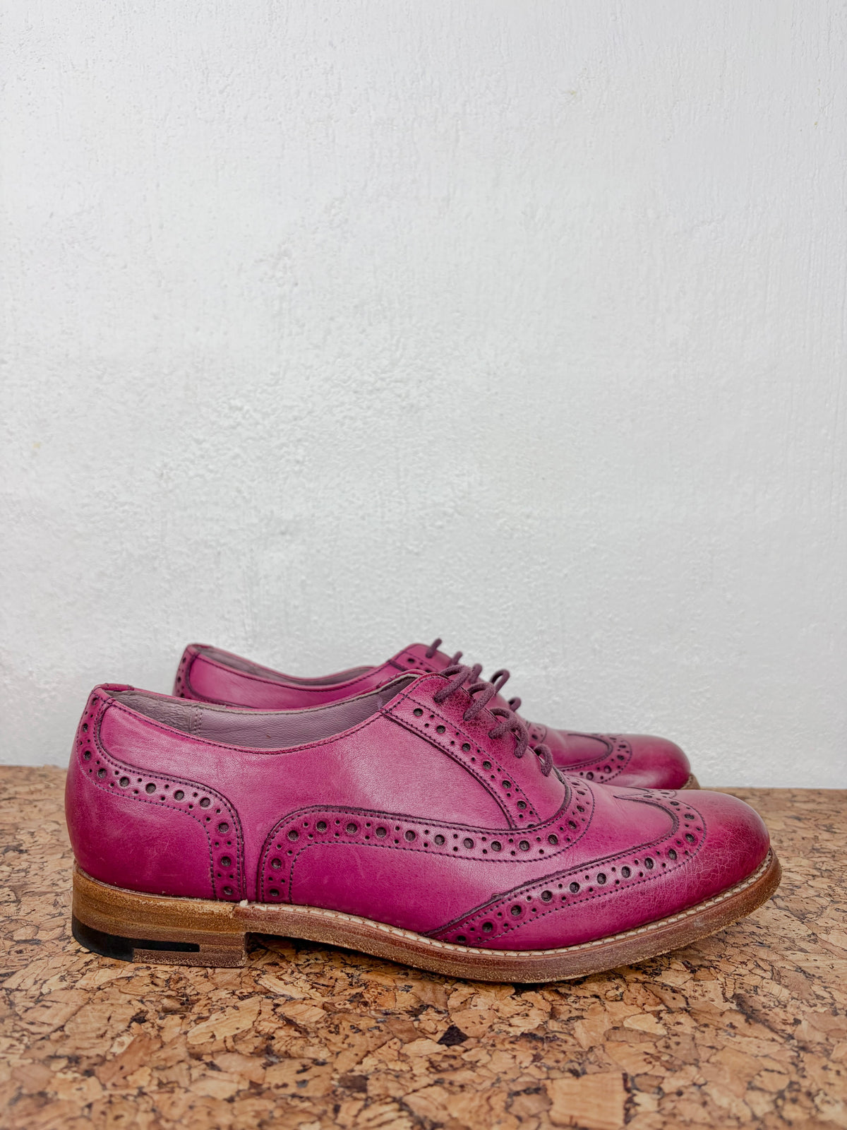 Barker Hand Made 'Fearne' Deep Pink Brogues - EU37