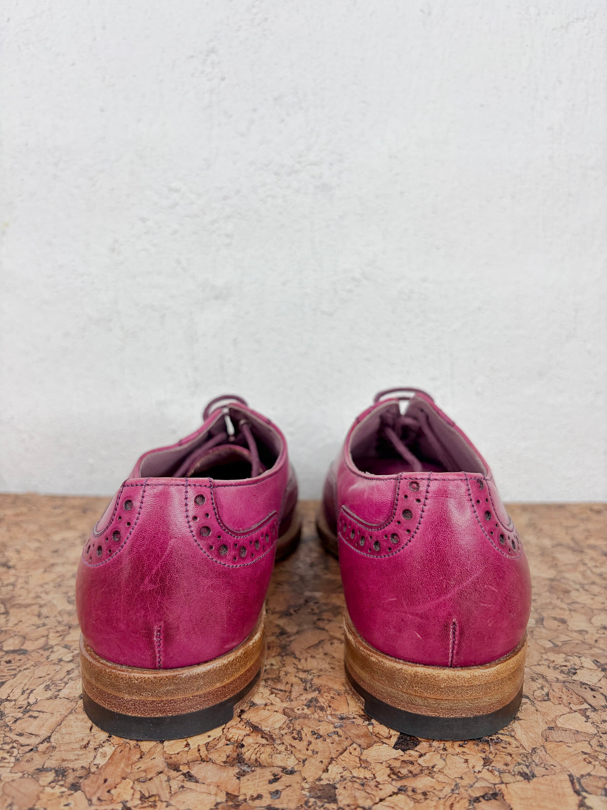 Barker Hand Made 'Fearne' Deep Pink Brogues - EU37