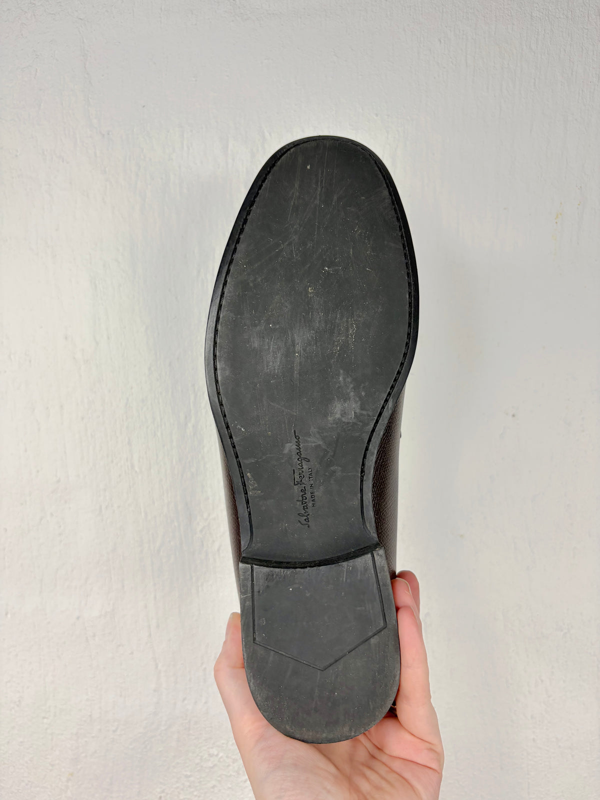 Salvatore Ferragamo Dark Expresso Leather Gancini Loafers - EU