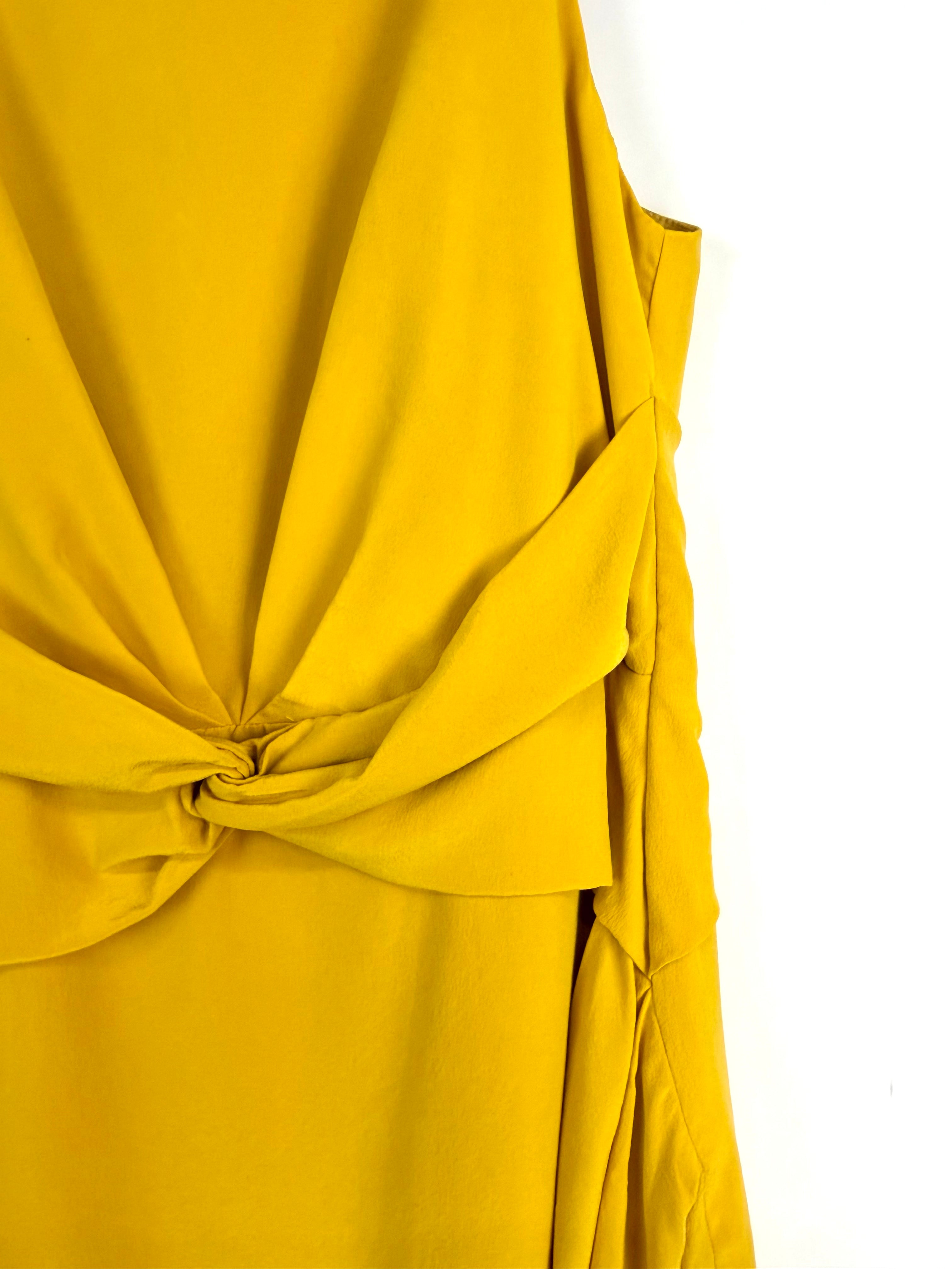 Zimmerman Dusty Yellow Silk Mini Dress - AU6