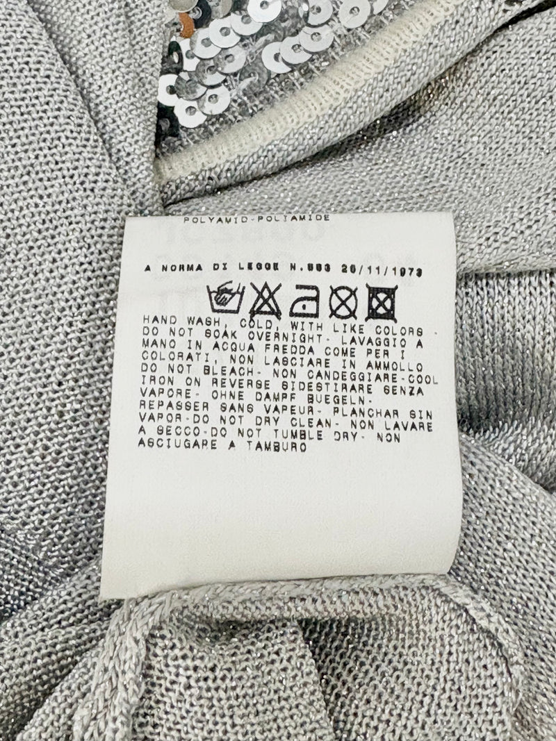 D&G Silver Sequin Trim Cardigan - AU10