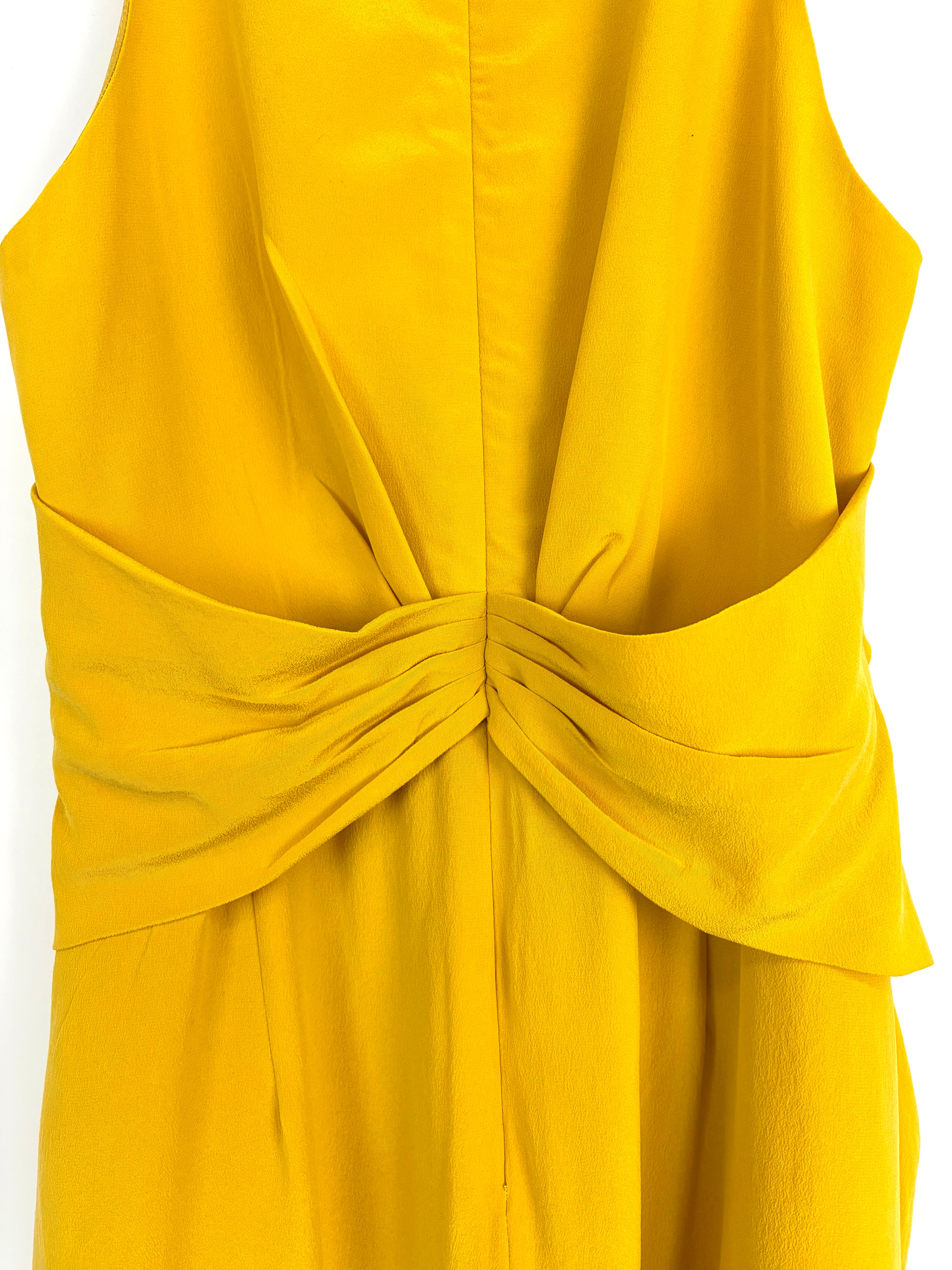 Zimmerman Dusty Yellow Silk Mini Dress - AU6