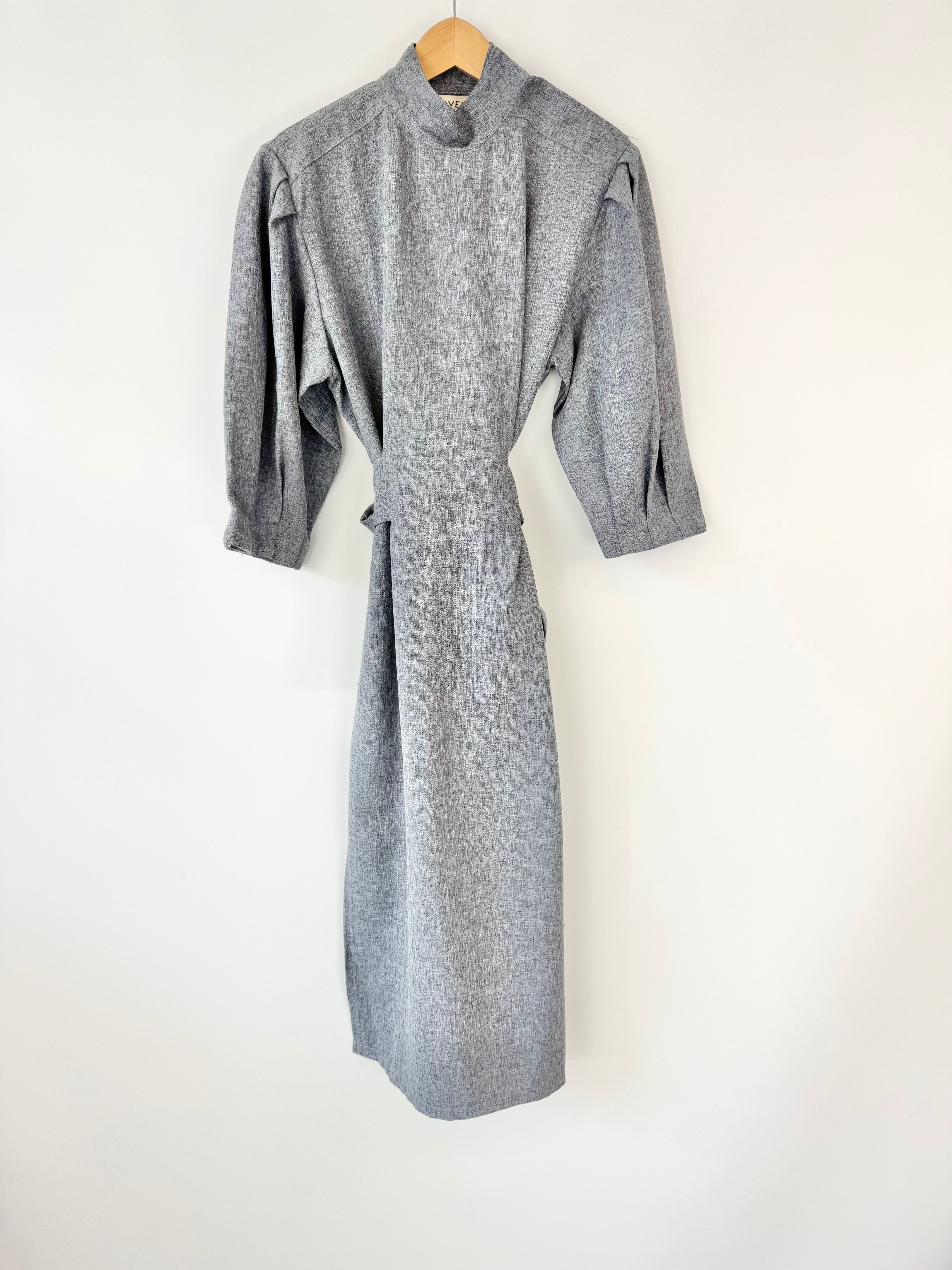 Maven the Label Stone Blue Long Sleeve Maxi Dress - AU8/10