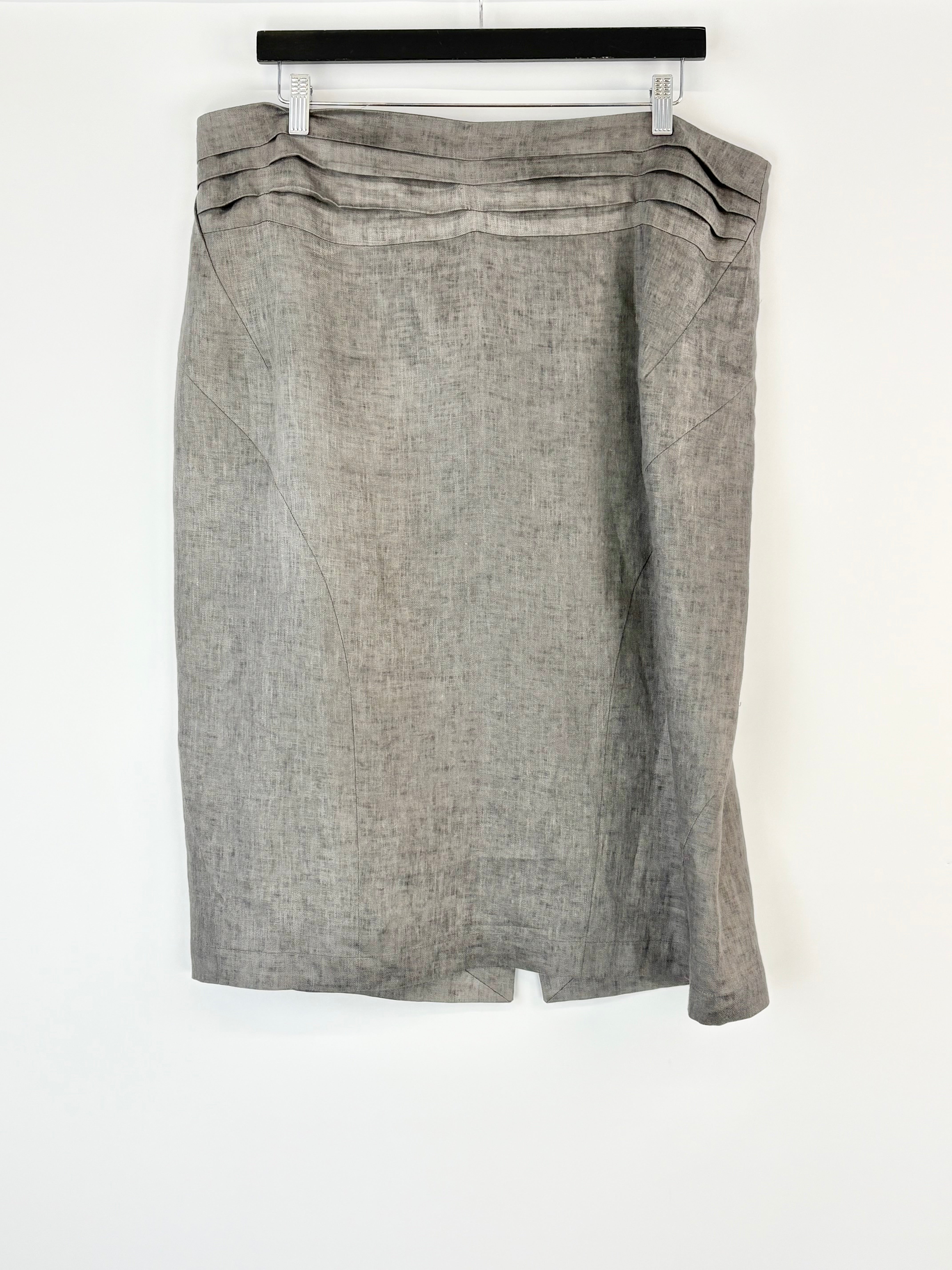 Charcoal Nicola Waite skirt on a white background