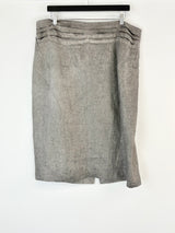 Charcoal Nicola Waite skirt on a white background