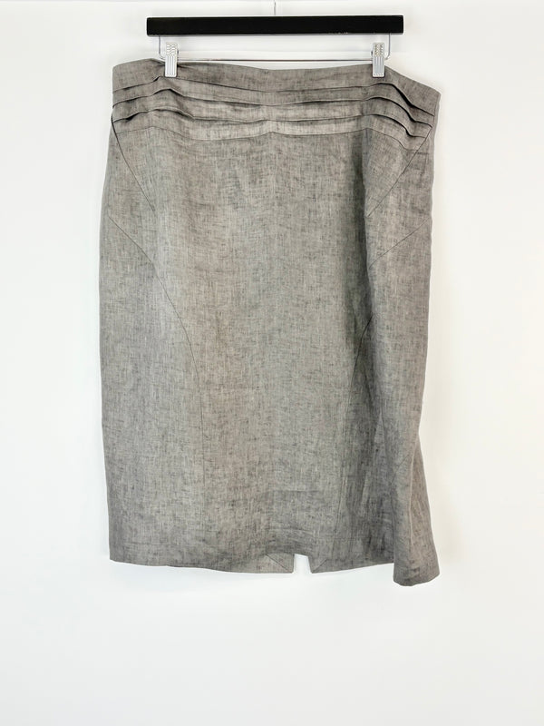 Charcoal Nicola Waite skirt on a white background