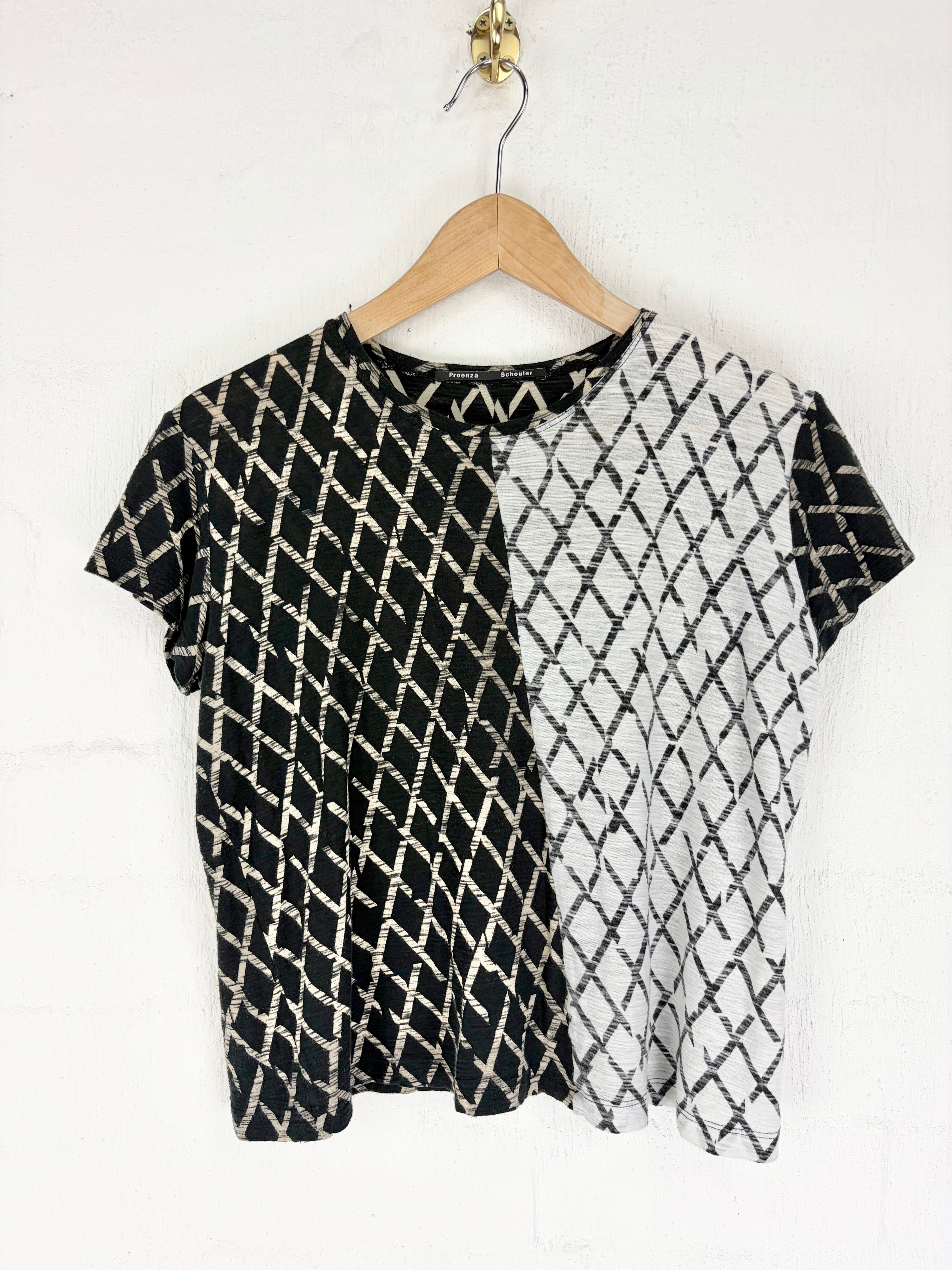 Proenza Schouler Diamond Patterned Spliced T-Shirt - AU6/8