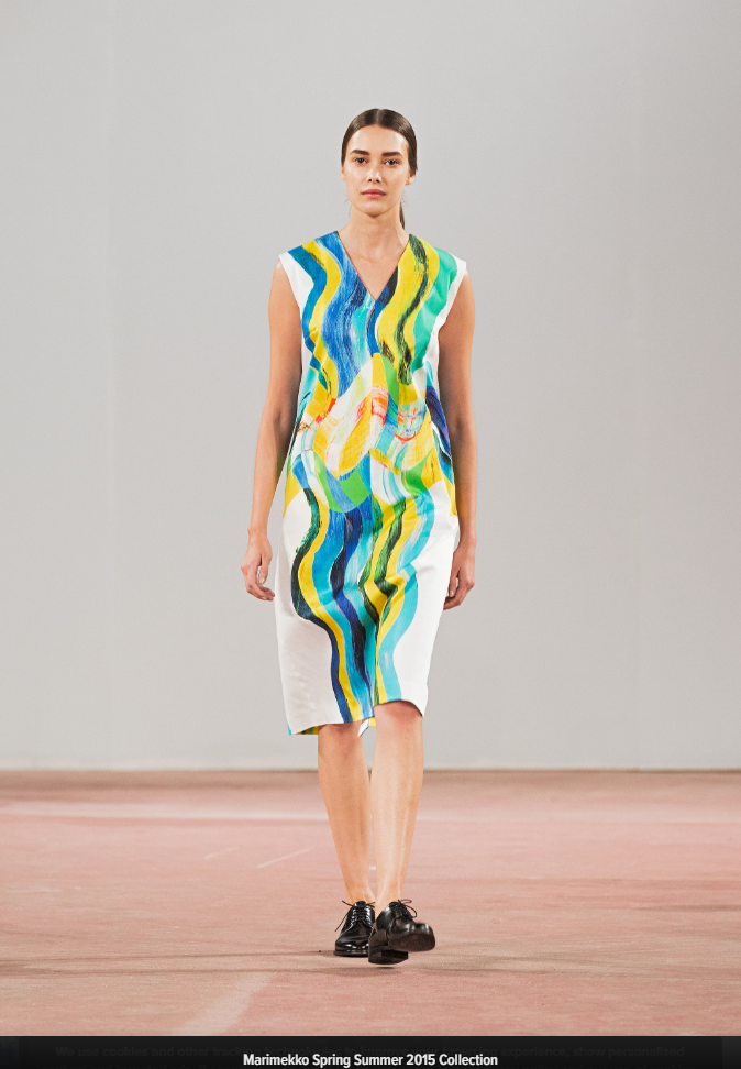 Marimekko Watercolour 'Hiisi' Shift Dress - AU6/8