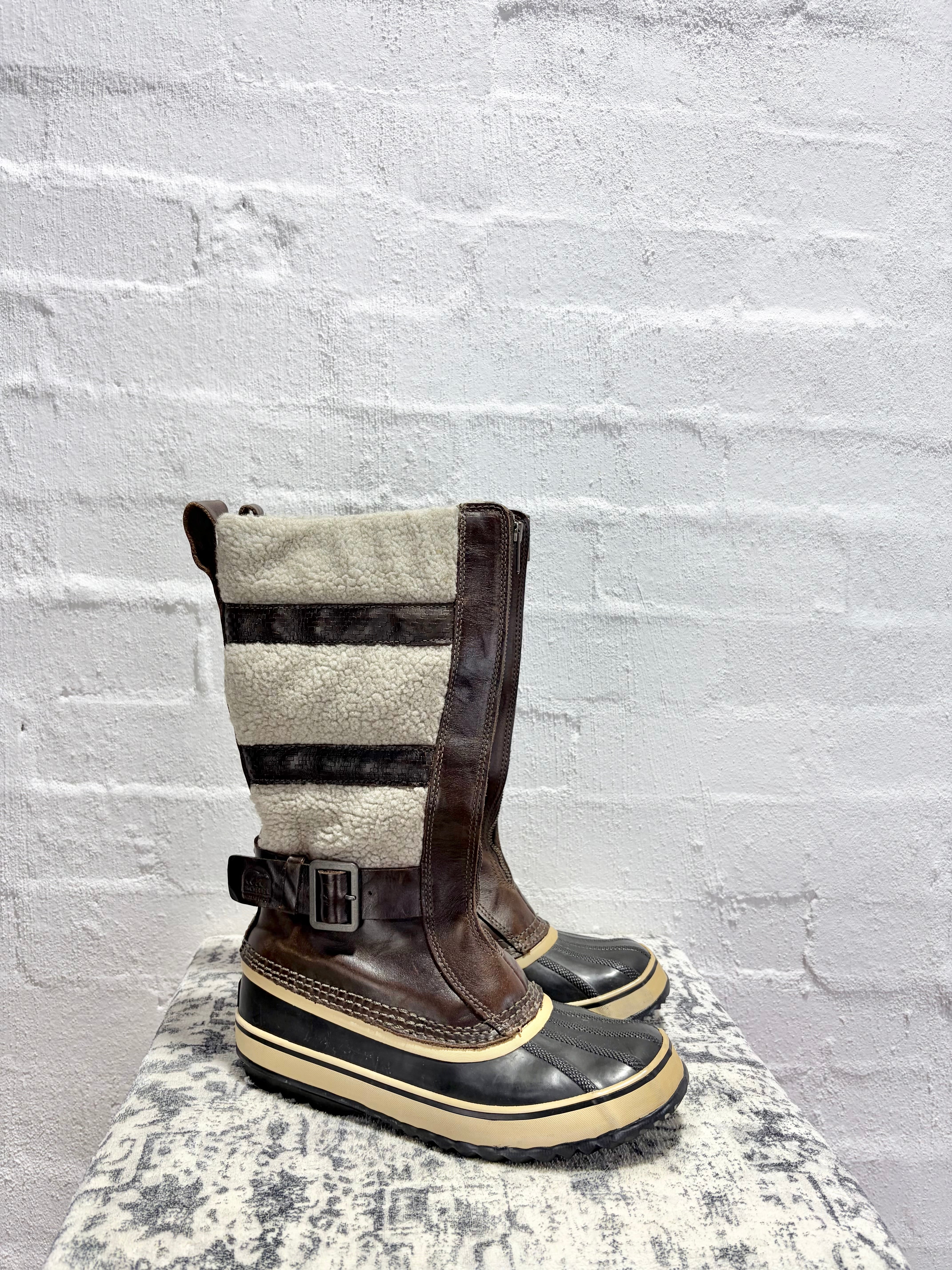 Sorrell Helen of Tundra II Olive Green & Stone Boots - EU42