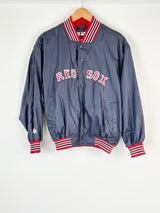 Blue jacket with 'Red Sox' text on a white background