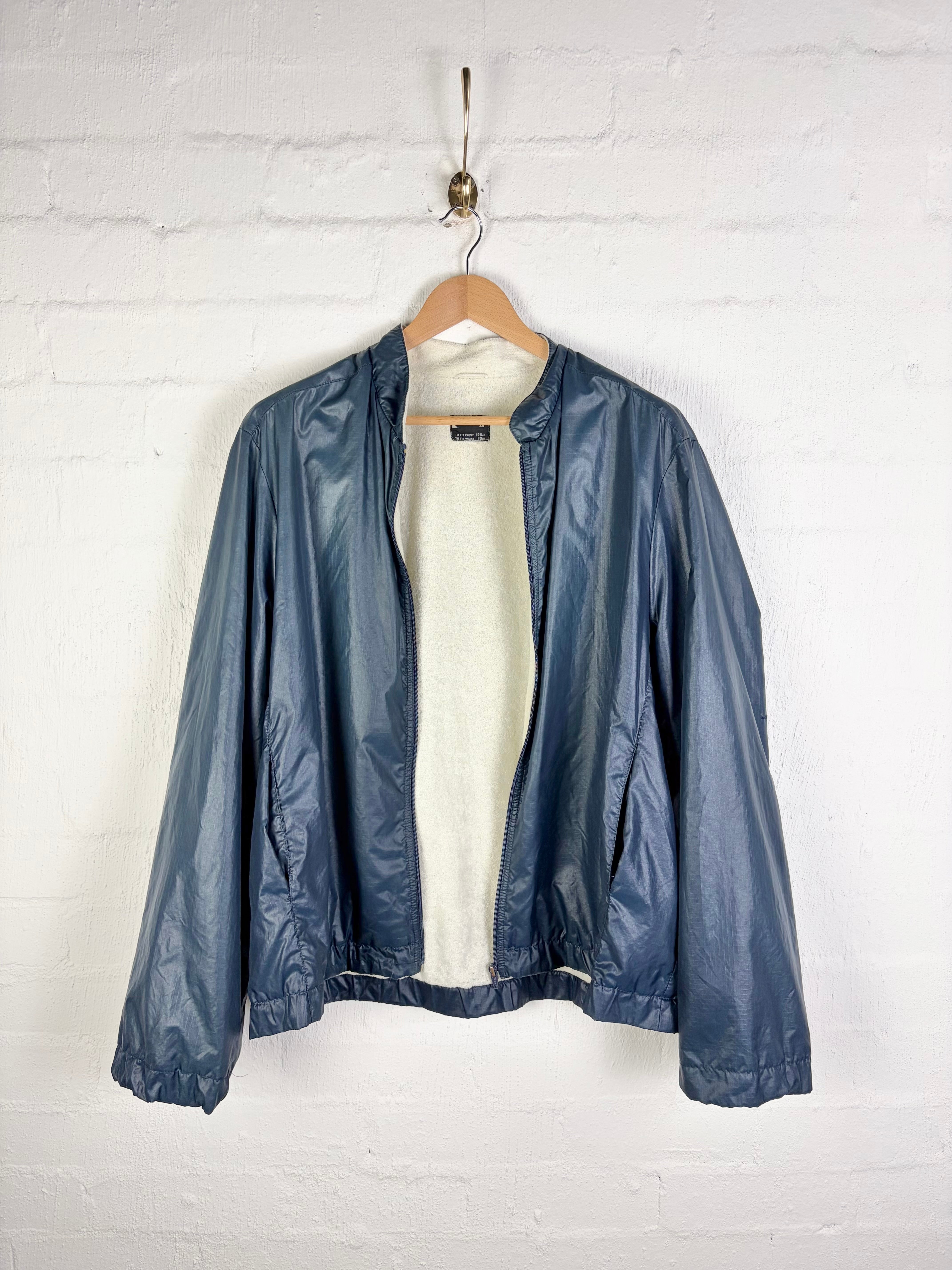 Vintage Pierre Cardin Navy Blue Terry Cloth Lined Jacket - M/L