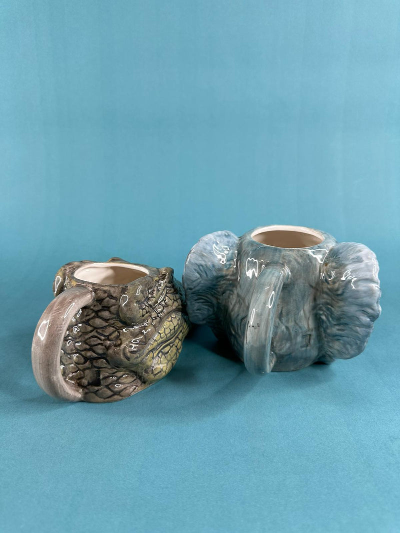 Crocodile and Koala Ceramic Mugs