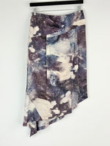 Skirt with abstract pattern on a white background