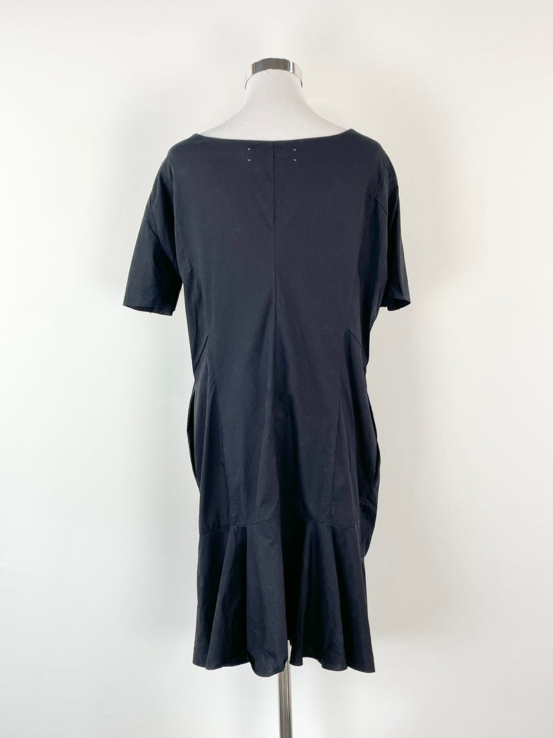 Marni Black Bow Tie Midi Dress - AU12