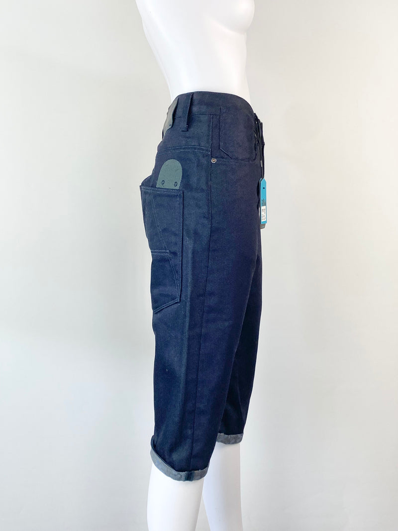 G-star Raw Blue Denim Drop Crotch Shorts NWT - 28