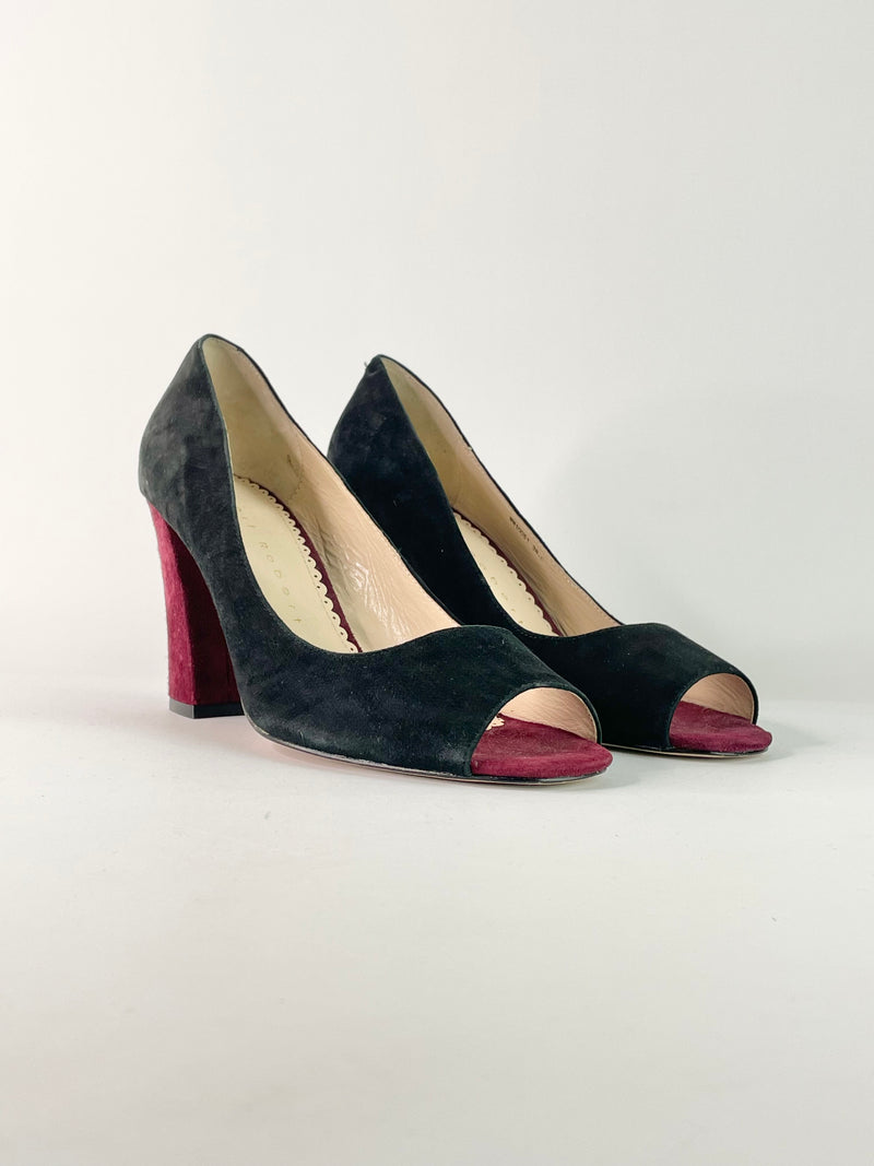 Robert Robert Black Suede Leather Pumps - EU38.5