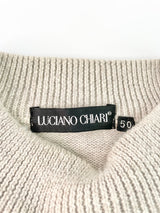 Luciano Chiari Beige Striped Knit Sweater - M/L