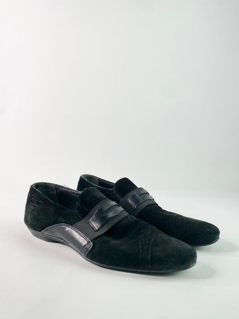Marco Orvari Black Suede Loafers - EU41