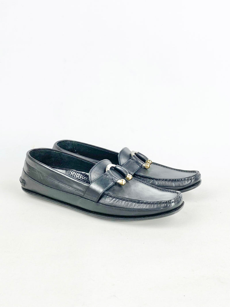 Yves Saint Laurent Rive Gauche Black Loafers - EU 37.5